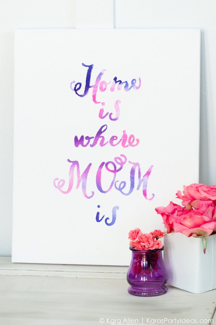 Mothers Day Gift 2015
 Kara s Party Ideas Celebrate Mom DIY Watercolor Mother s