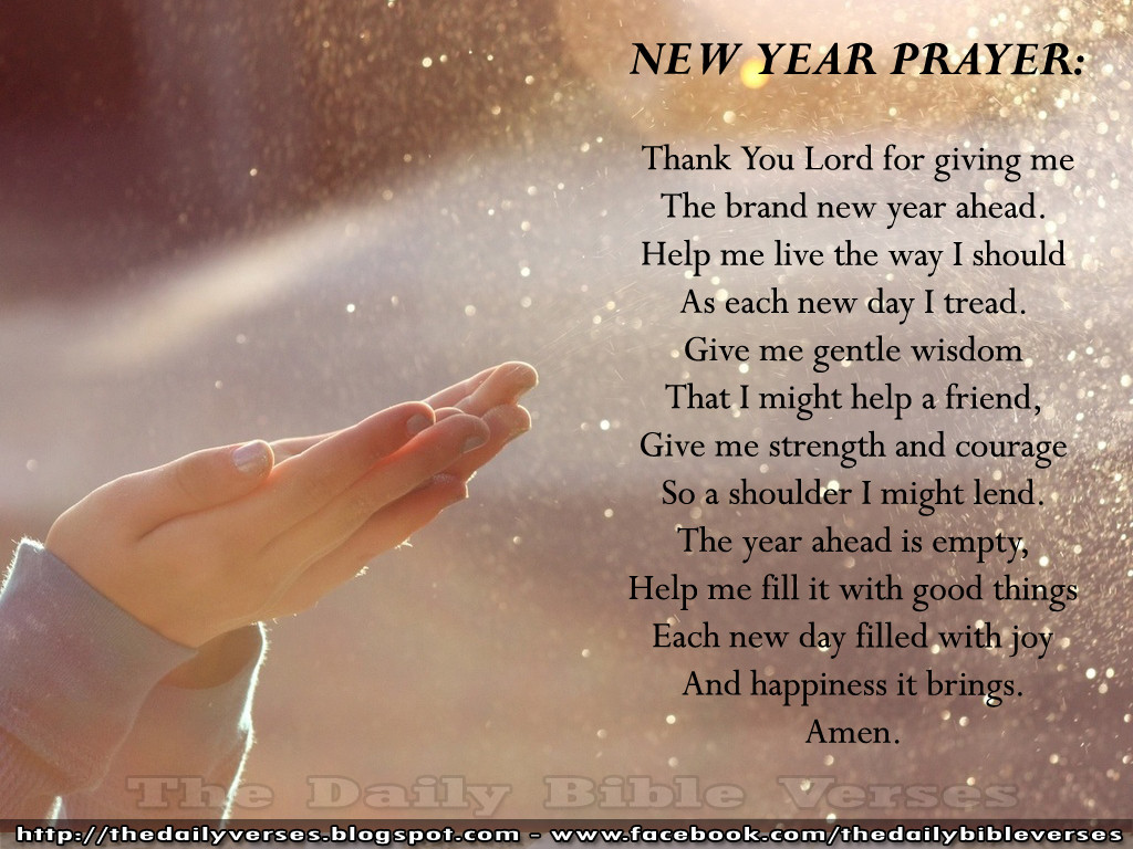 New Year Prayer Quotes
 Daily Bible Verses New Year Prayer