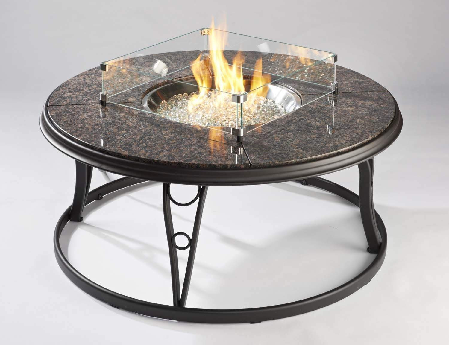 Outdoor Firepit Table
 Outdoor Greatroom Granite 42 Inch Round Gas Fire Pit Table