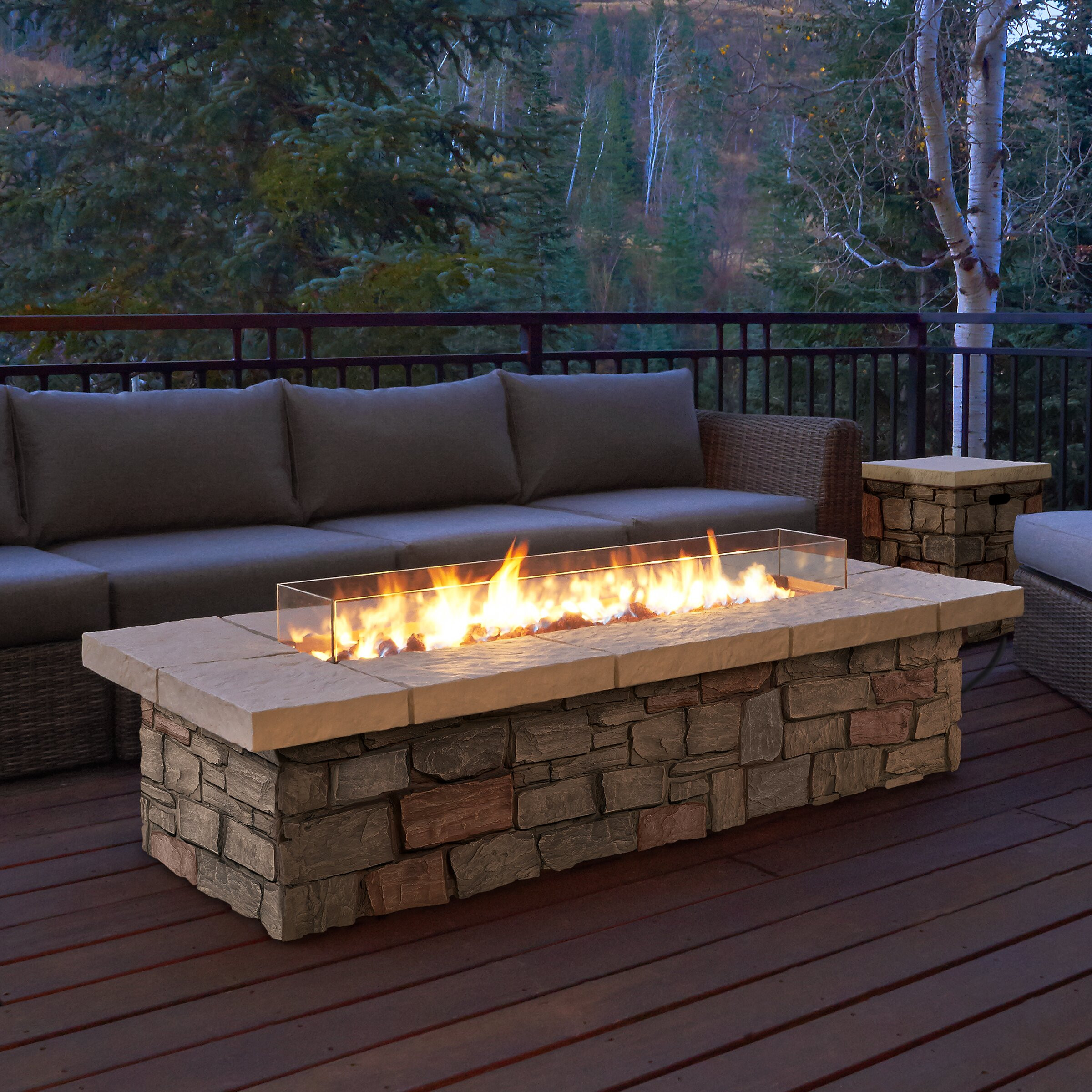 Outdoor Firepit Table
 Real Flame Sedona Propane Fire Pit Table & Reviews