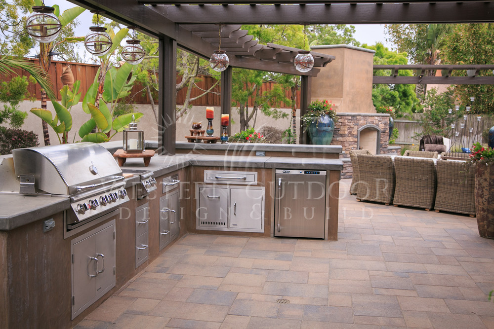 Outdoor Kitchen Grill Island
 Stucco Finish BBQ Islands Outdoor Kitchens Gallery Western