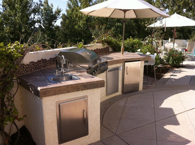 Outdoor Kitchen Grill Island
 Outdoor Kitchens BBQ Islands Eclectic Landscape San