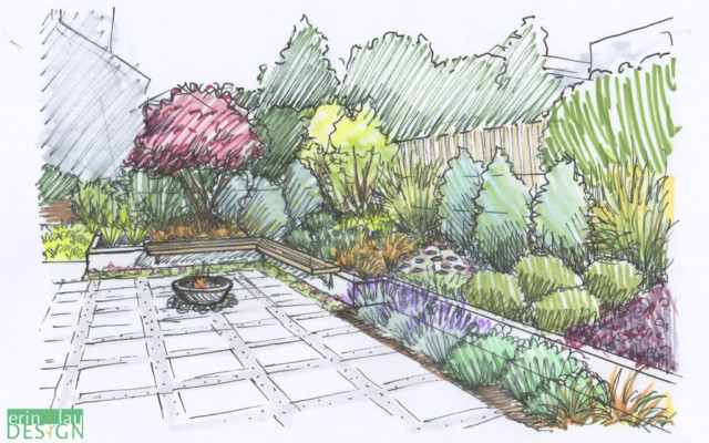 Outdoor Landscape Drawing
 Garden Drawing Details