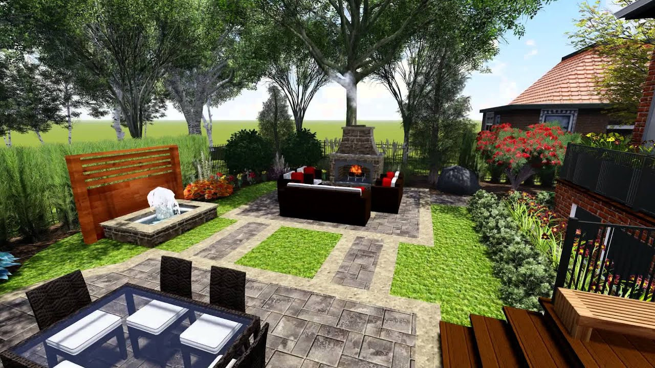Outdoor Landscape Drawing
 Proland Landscape Design Concept small backyard