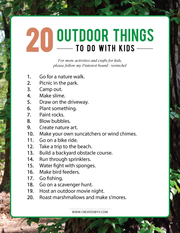 Outdoor Stuff For Kids
 20 Outdoor Things To Do With Kids This Summer created by v