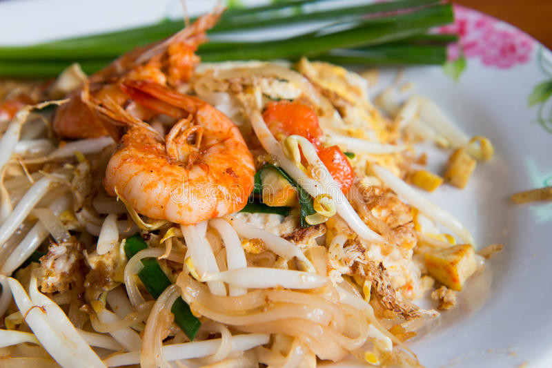 Pad Thai Fried Rice
 Thai Stir fried Rice Noodles Seafood Pad Thai Stock