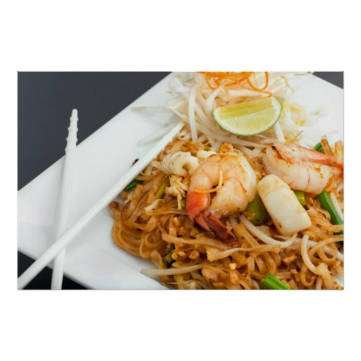 Pad Thai Fried Rice
 Seafood Pad Thai Fried Rice Noodles Poster