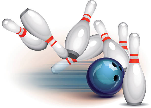 Pins Illustration
 Royalty Free Bowling Strike Clip Art Vector
