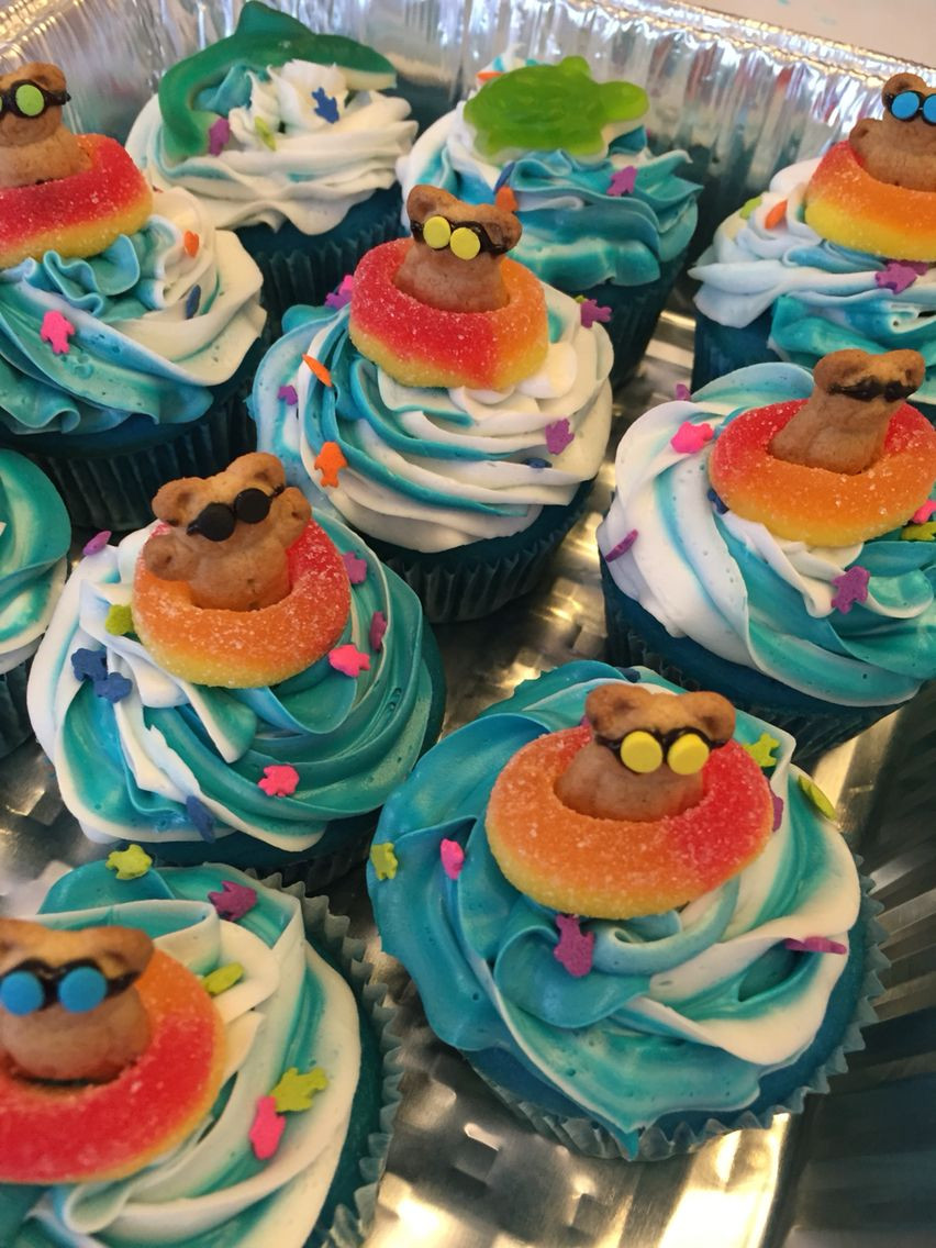 Pool Party Cupcake Ideas
 Swim cupcakes Dessert Pinterest