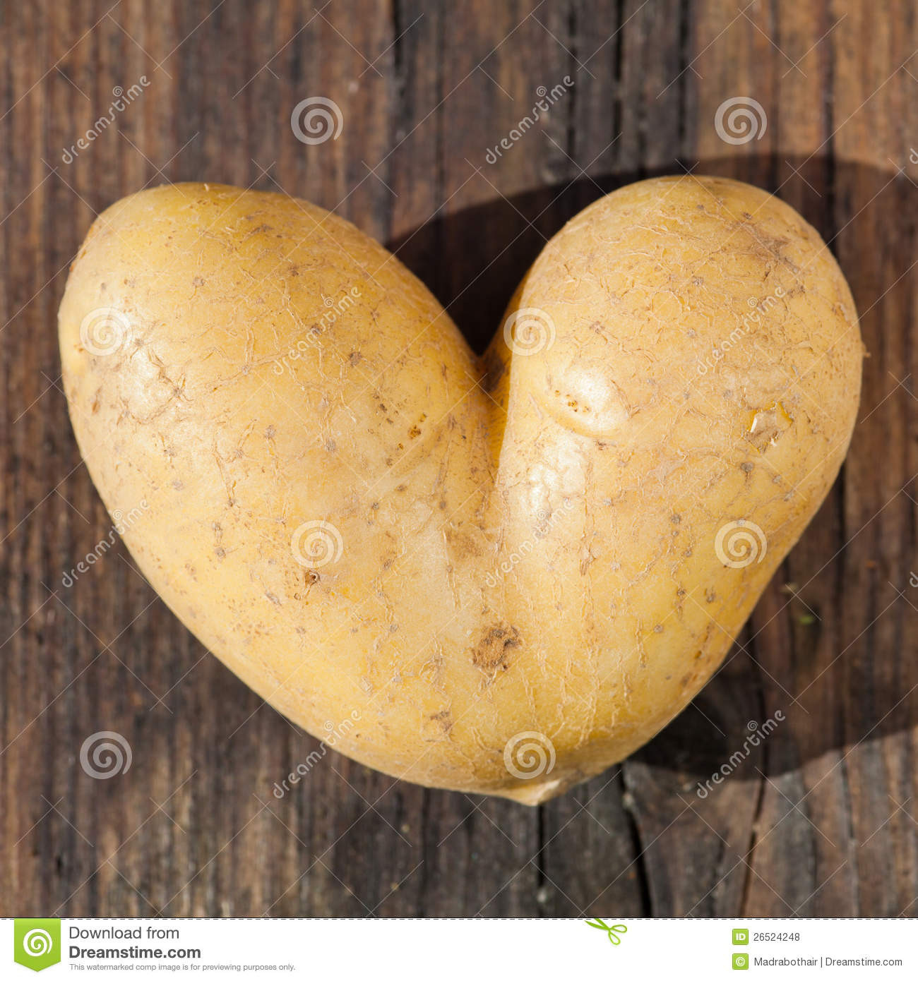Potato For A Heart
 Heart Shaped Potato Royalty Free Stock s Image