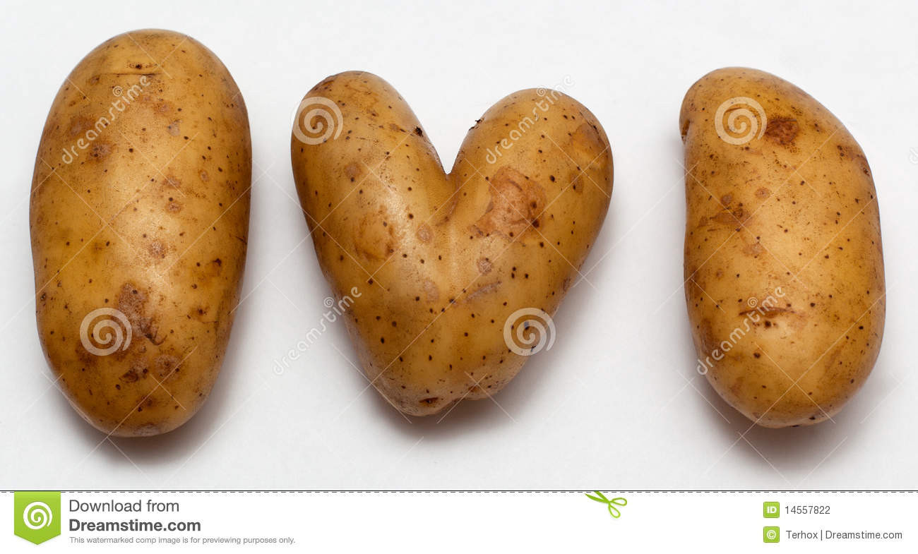 Potato For A Heart
 Heart Shaped Potatoe Stock graphy Image