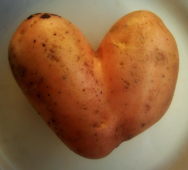 Potato For A Heart
 Heart shaped potato by Maleiva on DeviantArt