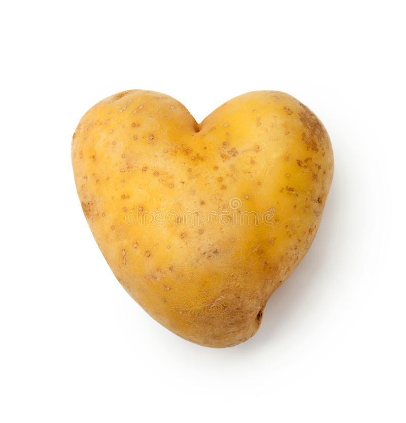 Potato For A Heart
 Heart Shaped Potato stock image Image of love isolated