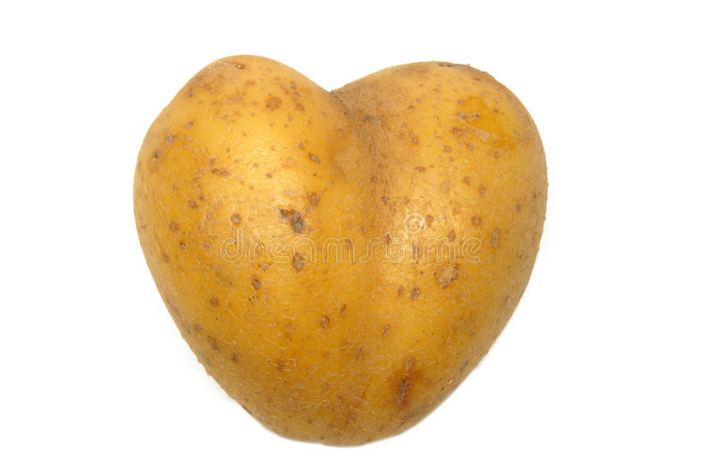 Potato For A Heart
 Heart Shaped Potato Stock Image