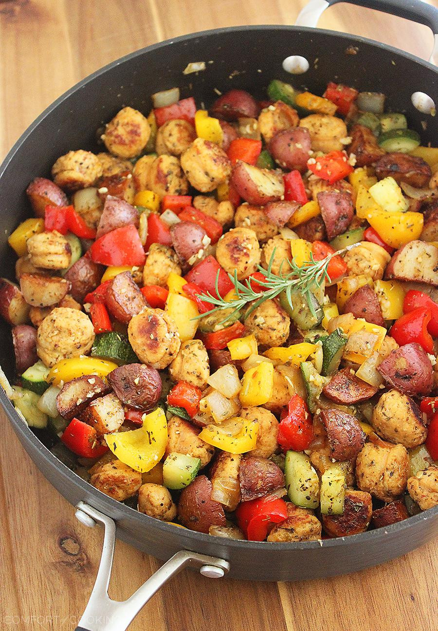 Potato Is A Vegetable
 Summer Ve able Sausage and Potato Skillet