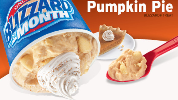 Pumpkin Pie Blizzard Dairy Queen
 Pumpkin Pie Blizzard kicks off fall season
