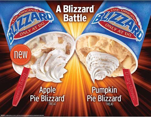 Pumpkin Pie Blizzard Dairy Queen
 Dairy Queen Debuts New Apple Pie Blizzard Pumpkin Pie