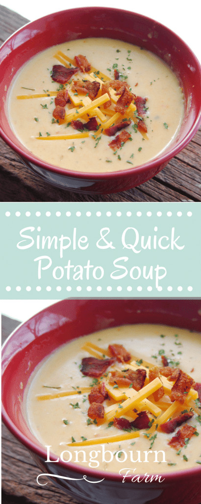 Quick And Easy Potato Soup
 Simple and Quick Potato Soup