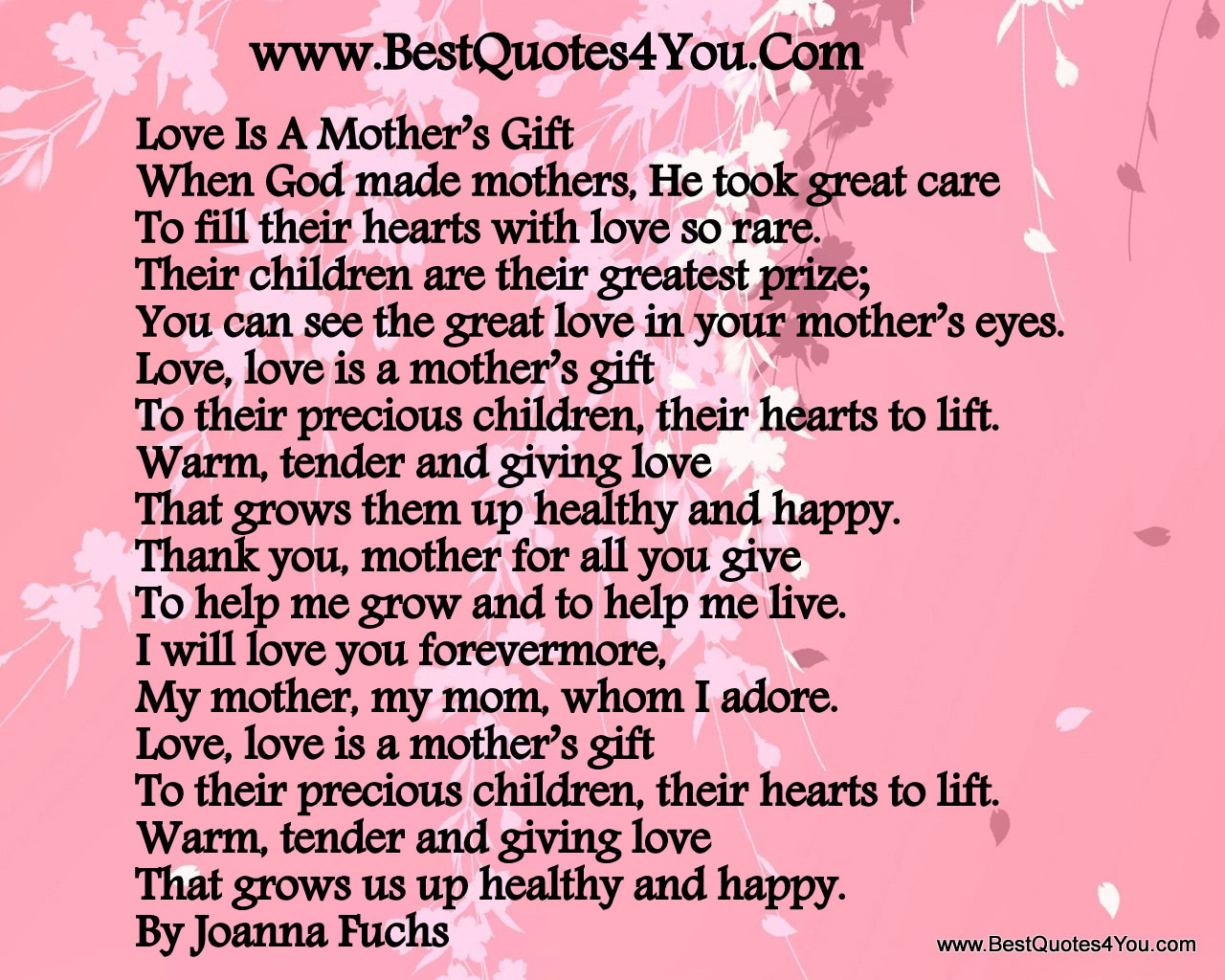 Quotes On Mothers Love
 Mother Son Love Quotes QuotesGram