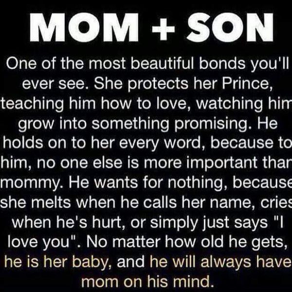 Quotes On Mothers Love
 Mother and Son Quotes 50 Best Sayings for Son from Mom