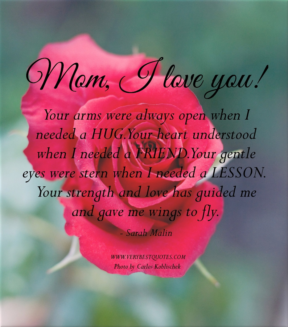 Quotes On Mothers Love
 I Love You Mom Quotes From Daughter QuotesGram