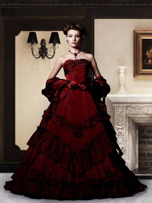 Red Ball Gown Wedding Dresses
 Takami Red Wedding DressWedding Dresses