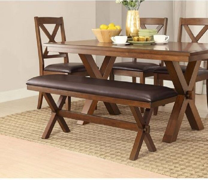 Rustic Kitchen Tables With Bench
 Rustic Dining Table Farm House Kitchen Farmhouse Trestle 2