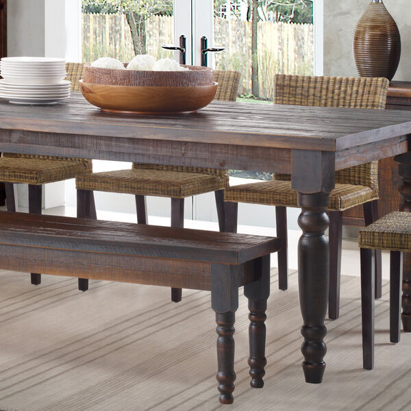 Rustic Kitchen Tables With Bench
 Rustic Dining Table Bench ONLY Farmhouse Kitchen Solid