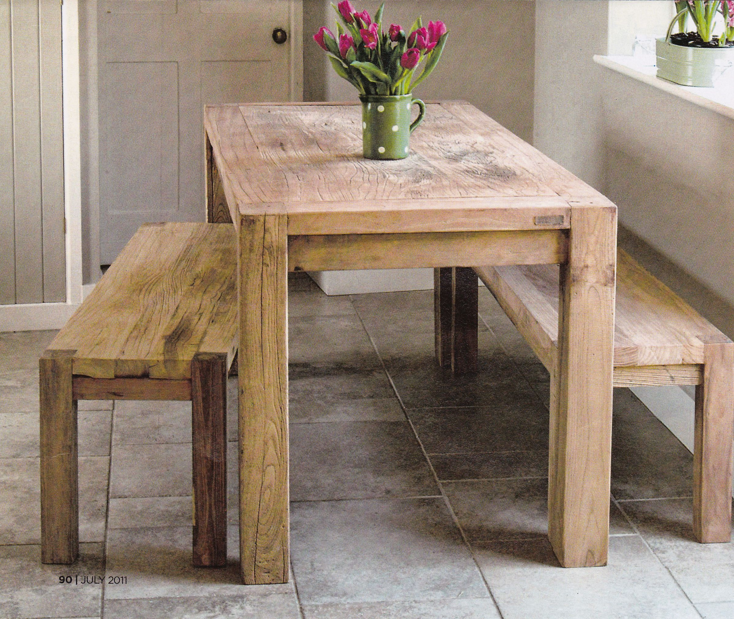 Rustic Kitchen Tables With Bench
 Rustic Kitchen Table with benches that can slide