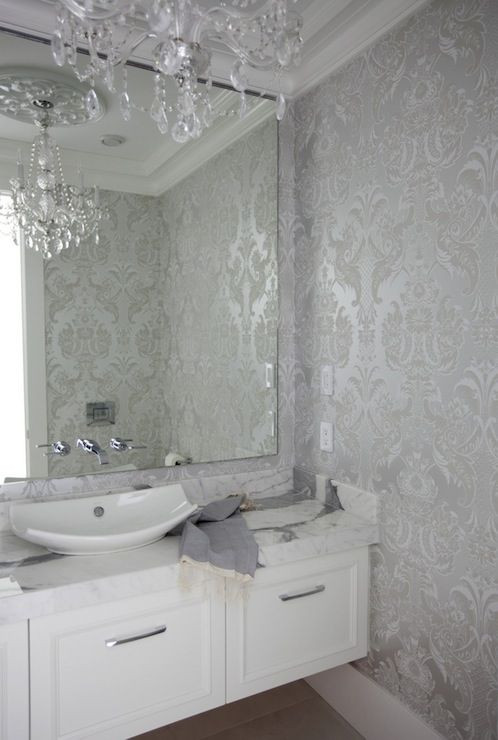 Silver Bathroom Wall Decor
 The Cross Decor & Design bathrooms powder room powder