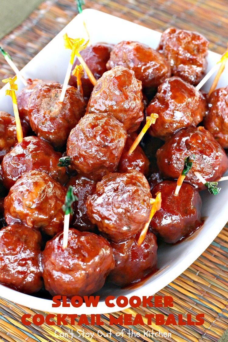 Slow Cooker Meatball Appetizer
 Slow Cooker Cocktail Meatballs – Can t Stay Out of the Kitchen