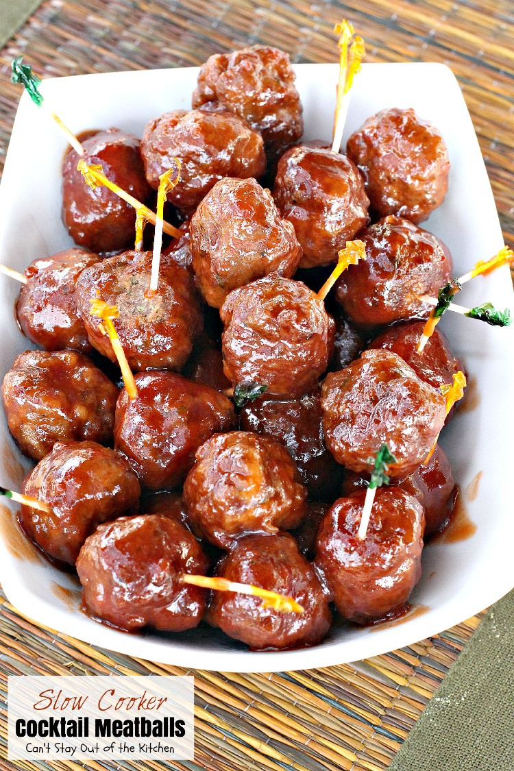 Slow Cooker Meatball Appetizer
 Slow Cooker Cocktail Meatballs Can t Stay Out of the Kitchen