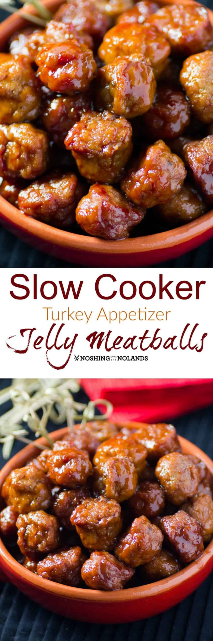 Slow Cooker Meatball Appetizer
 Slow Cooker Turkey Appetizer Jelly Meatballs SundaySupper