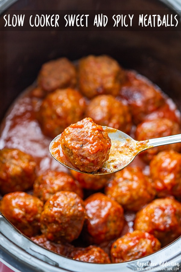 Slow Cooker Meatball Appetizer
 Slow Cooker Sweet and Spicy Meatballs Appetizer Addiction