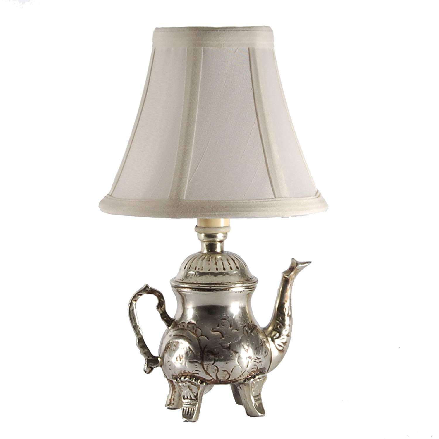 Small Kitchen Lamps
 Small Silver Teapot Accent Table Lamp