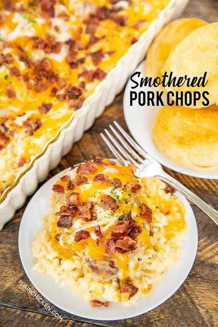 Smothered Pork Chops And Rice
 Smothered Pork Chops