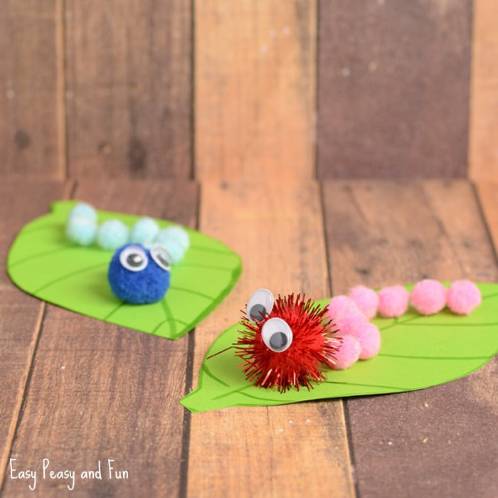Spring Ideas For Kids
 Caterpillar Pom Pom Craft Spring Craft Ideas Easy