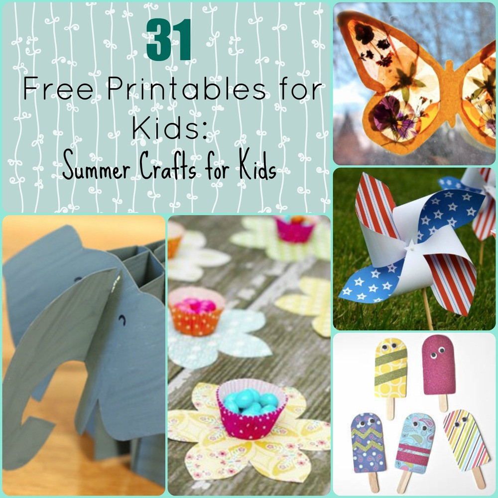 Summer Craft For Children
 31 Free Printables for Kids Summer Crafts for Kids