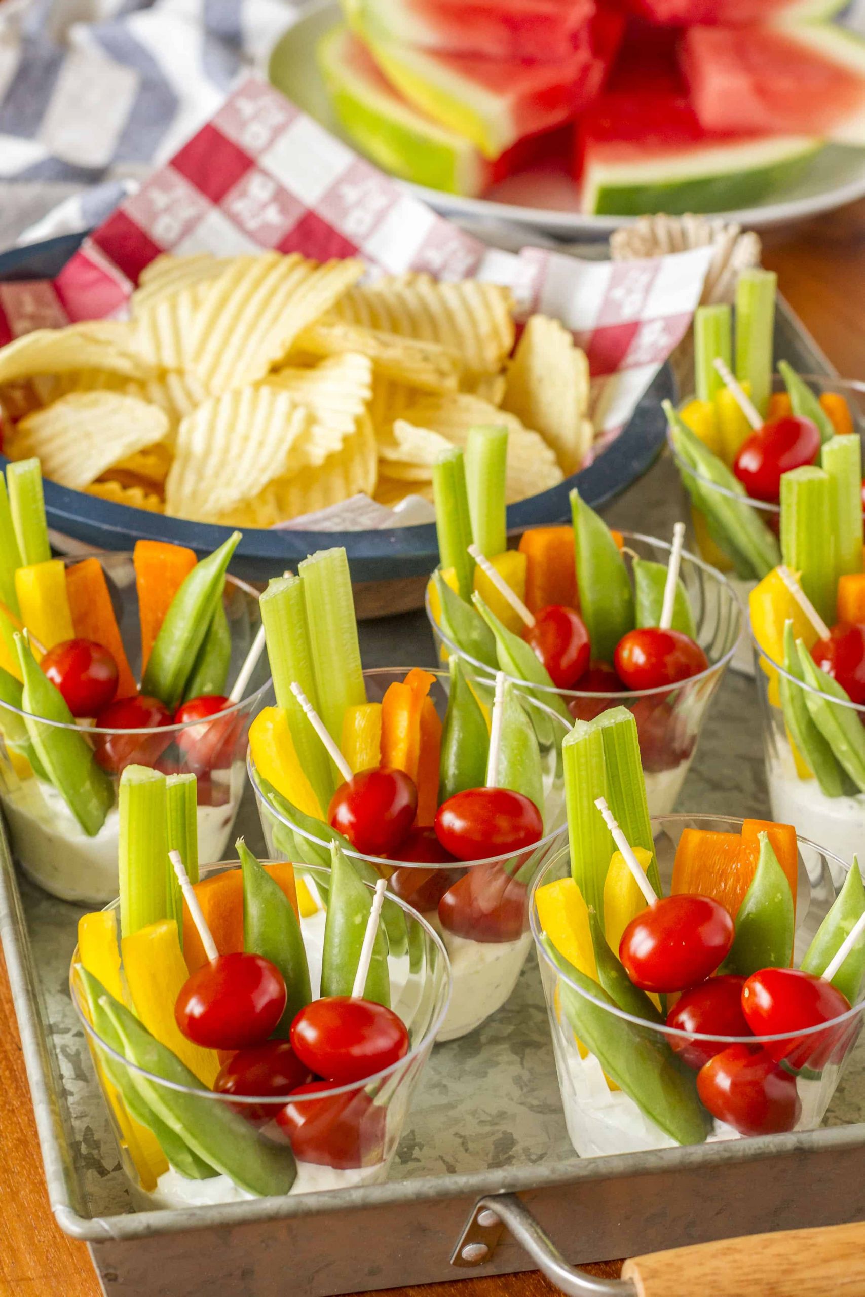 Summer Party Snacks
 Individual Veggie Cups Party Appetizer Unsophisticook