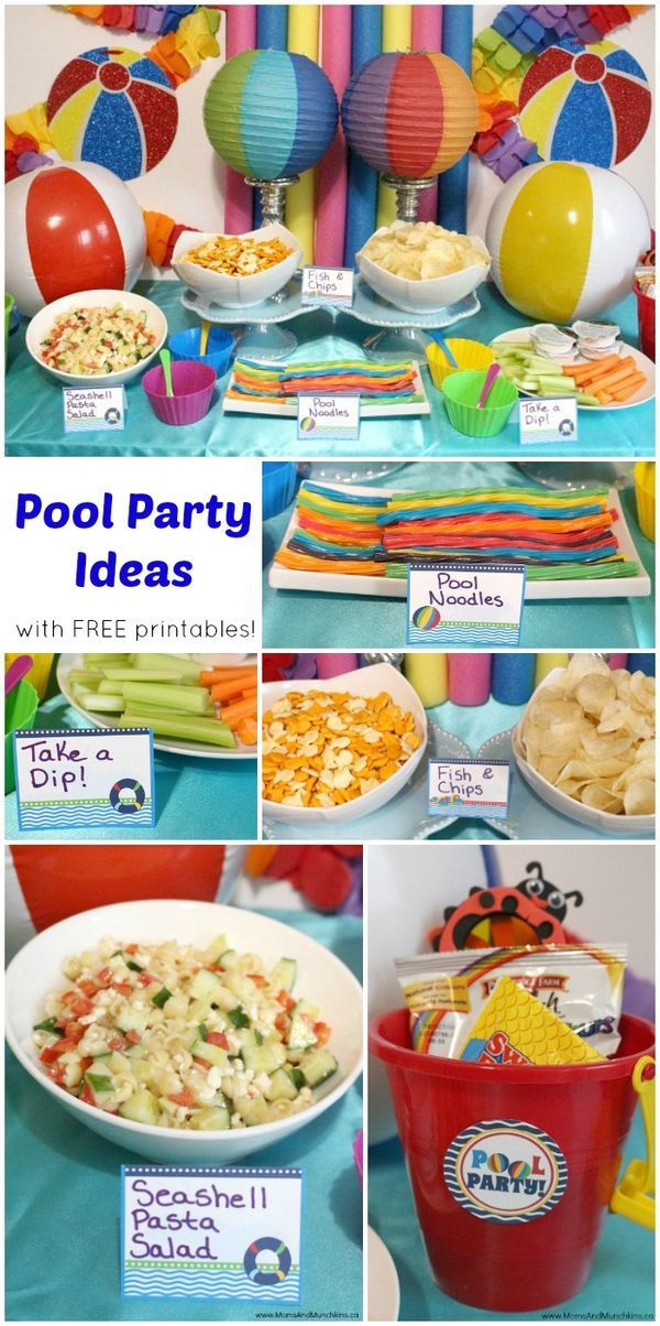 Summer Party Snacks
 Pool Party Printables Free DIY Party Ideas