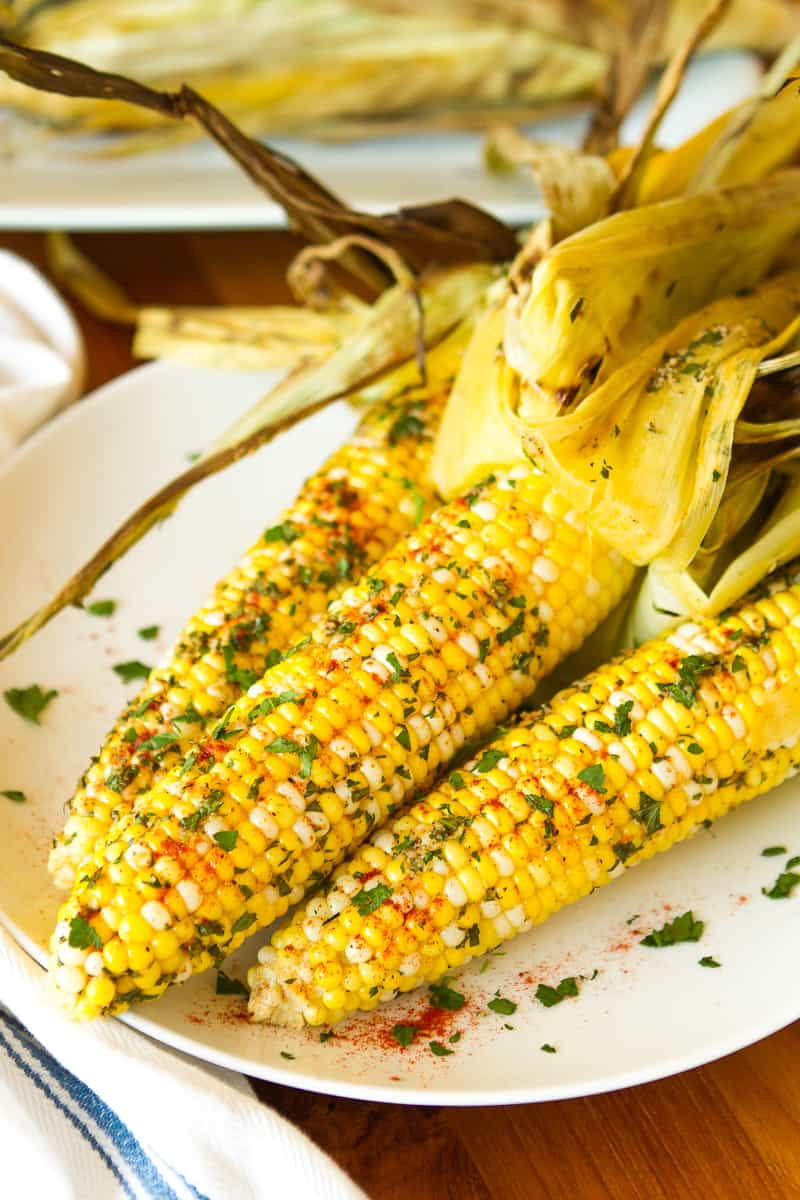 Sweet Corn On The Grill
 Spicy Horseradish Grilled Corn The Cob