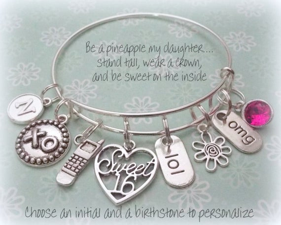 Sweet Sixteen Gift Ideas For Girls
 Sweet 16 Gift Sweet 16 Personalized Bracelet Teenage Girl