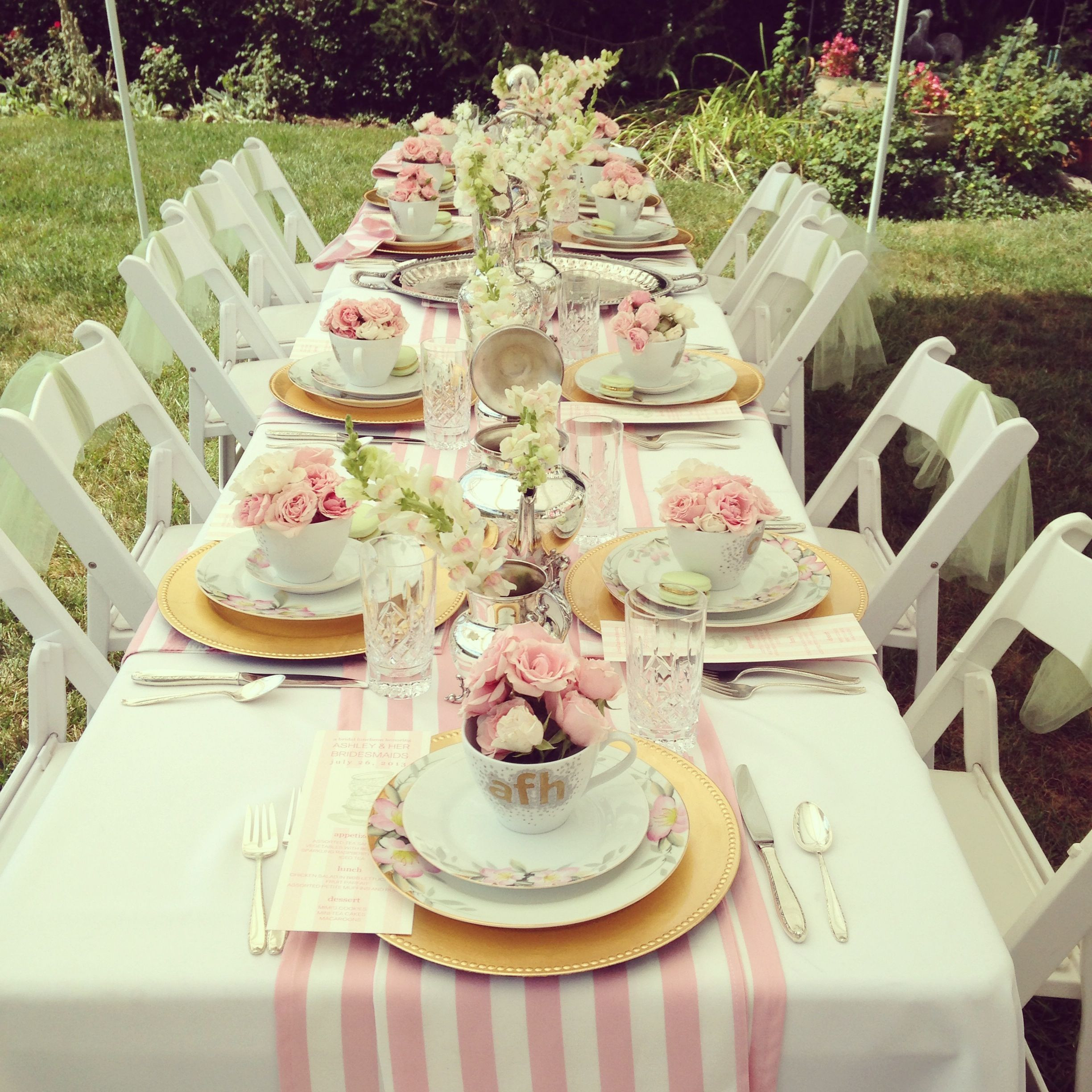 Tea Party Table Setting Ideas
 bridesmaids luncheon Tabletops that rock