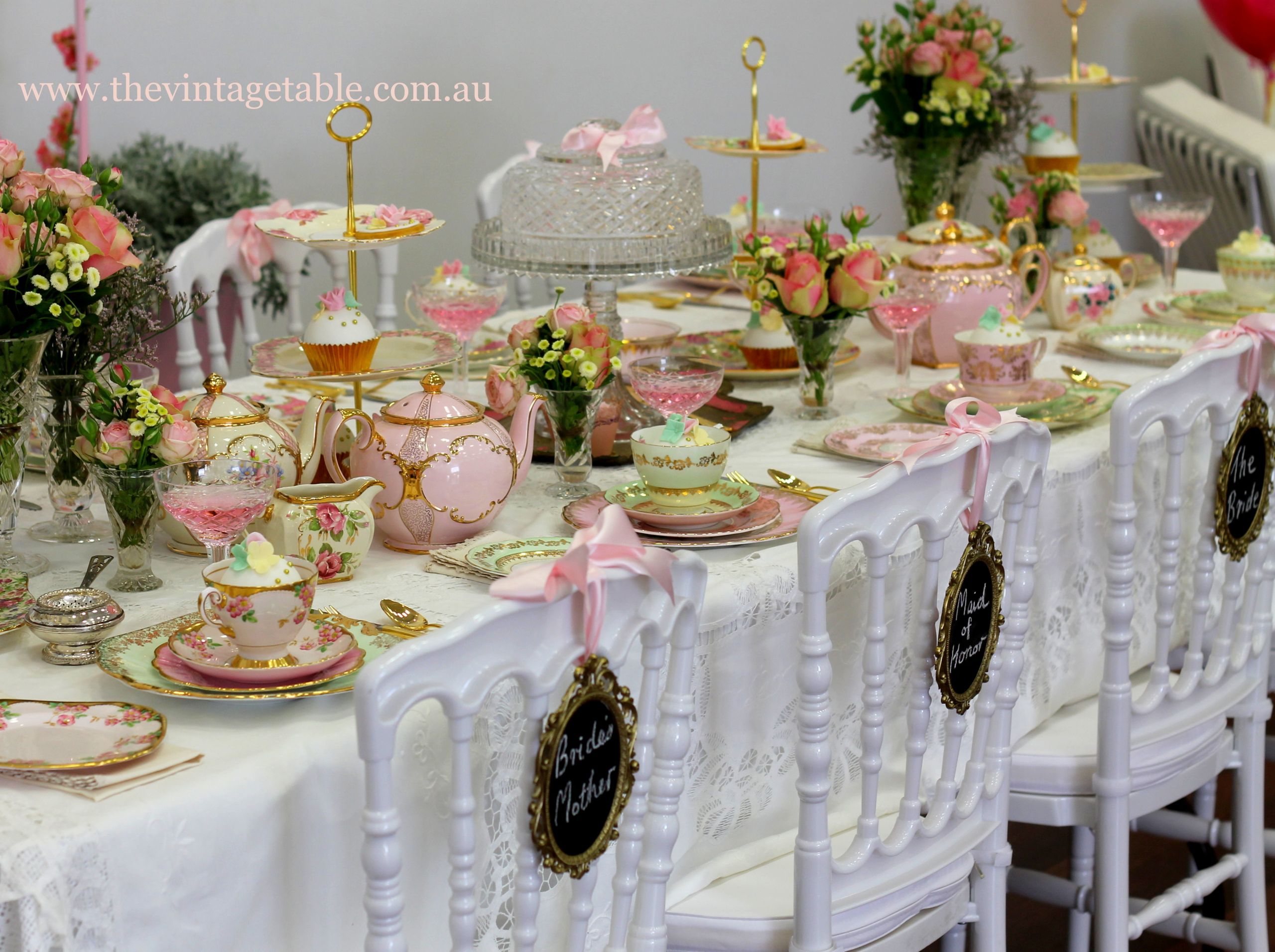 Tea Party Table Setting Ideas
 The Vintage Table Vintage China Hire