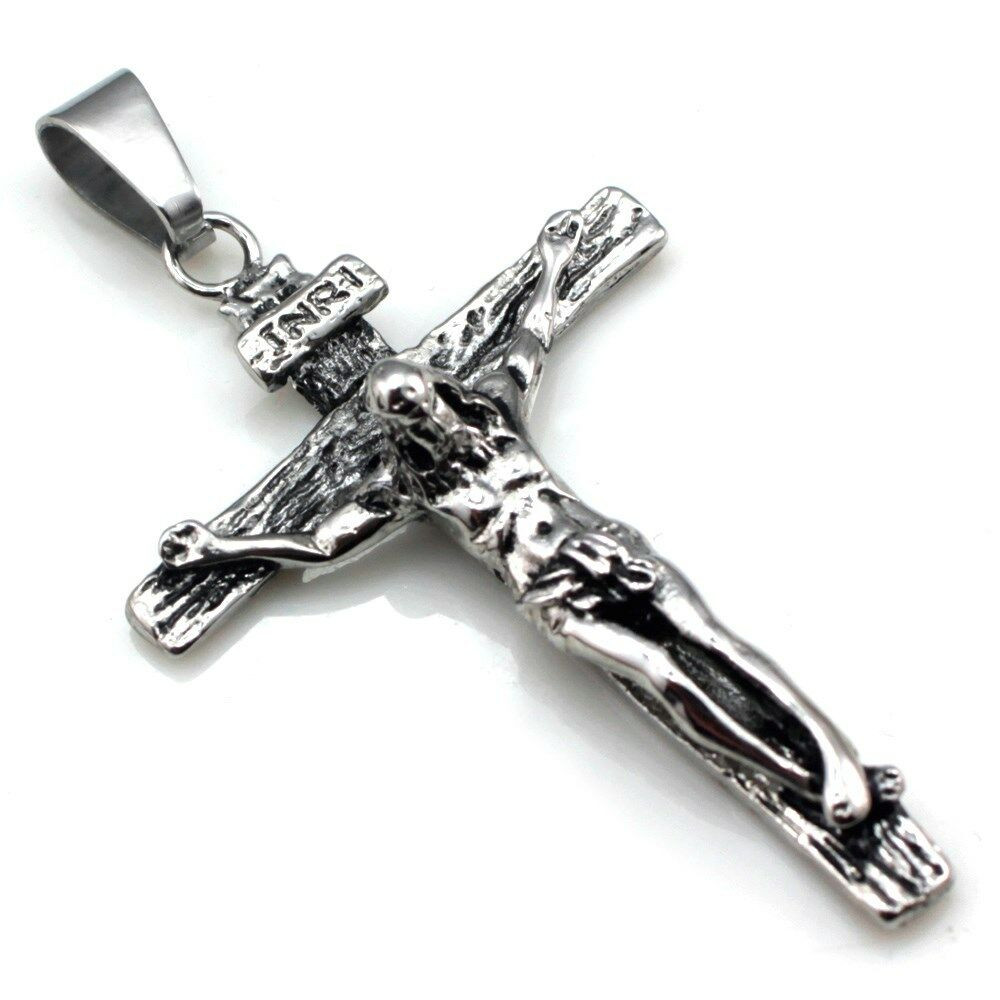 Titanium Cross Necklace
 Dixivi Mens 316 Titanium Stainless Steel Jesus Christ