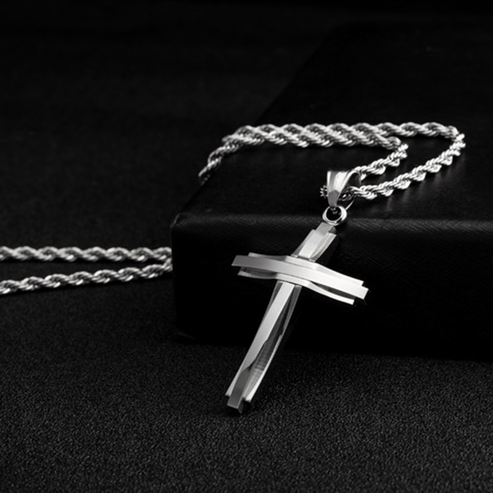 Titanium Cross Necklace
 Titanium Steel Cross Pendant Necklace KWNSHOP