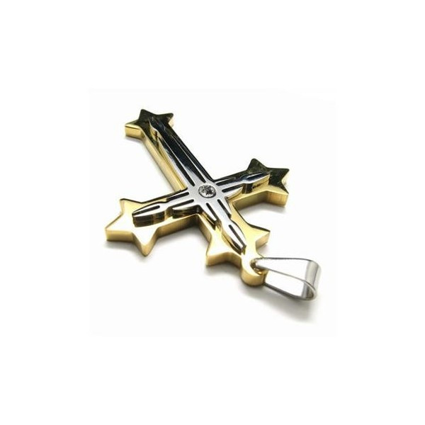 Titanium Cross Necklace
 Mens Pure Titanium Novel Cross Pendant Necklace Chain