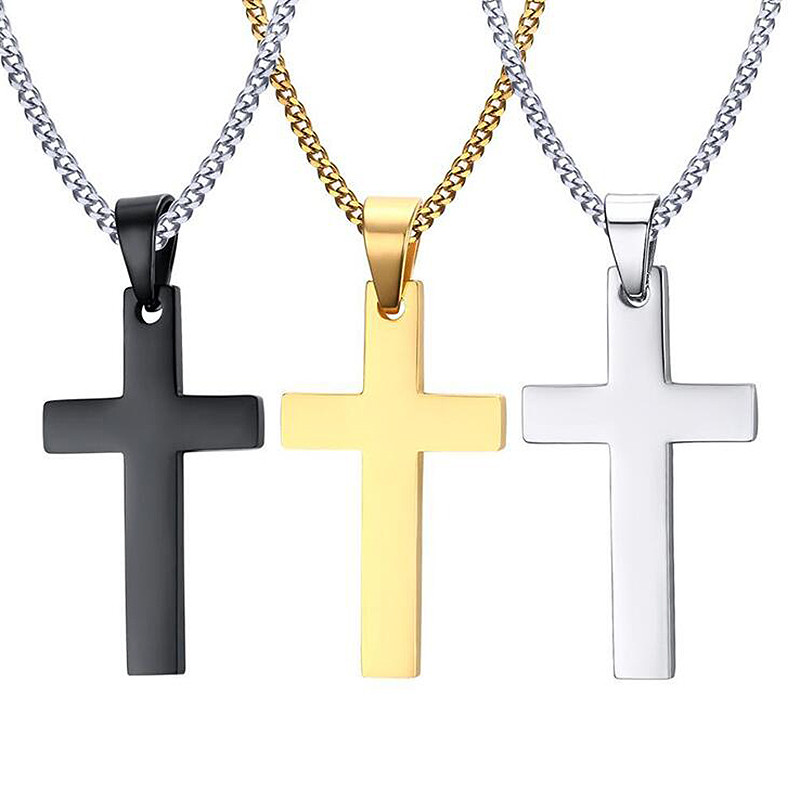 Titanium Cross Necklace
 Aliexpress Buy Titanium Cross Necklace for Men Black