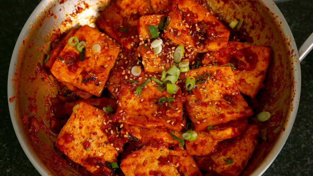 Tofu Casserole Recipes
 Spicy braised tofu Dubu jorim 두부조림