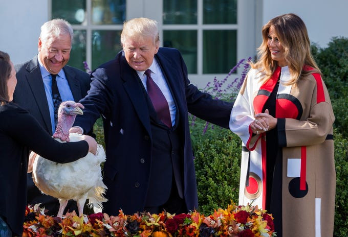 Trump Thanksgiving Turkey
 Gobble gobble Trump pardons Thanksgiving turkeys
